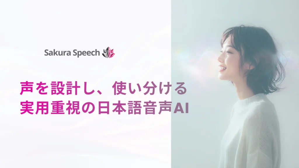 日本語音声に特化したAI音声合成サービス「SakuraSpeech」リリース