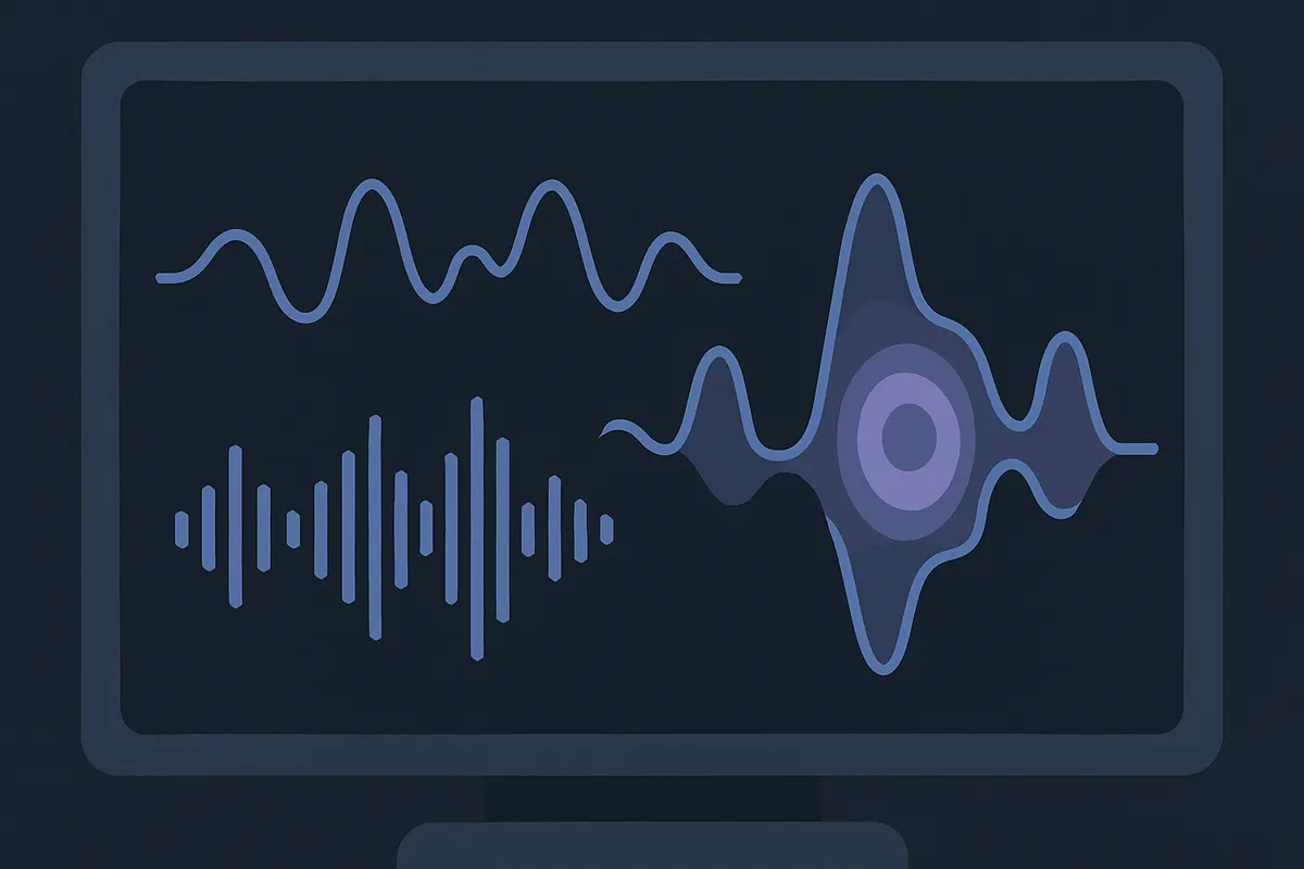 設備の異音・振動データをAIが解析する異常検知のイメージ