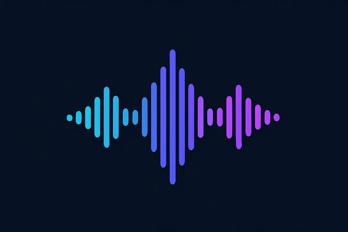 音声生成AIで生成されるオーディオ波形のイメージ