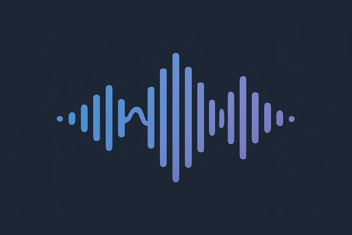 AIが生成した音声波形の可視化イメージ