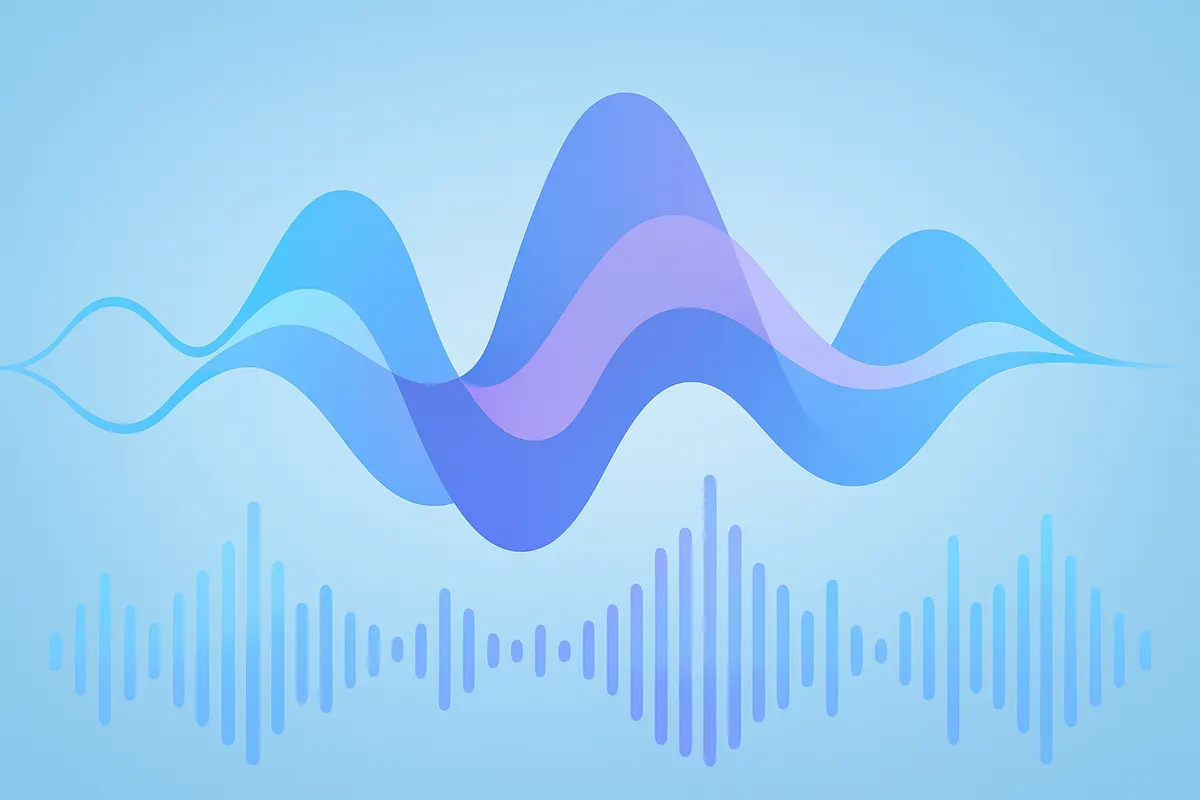 AIが生成する音声波形のイメージ