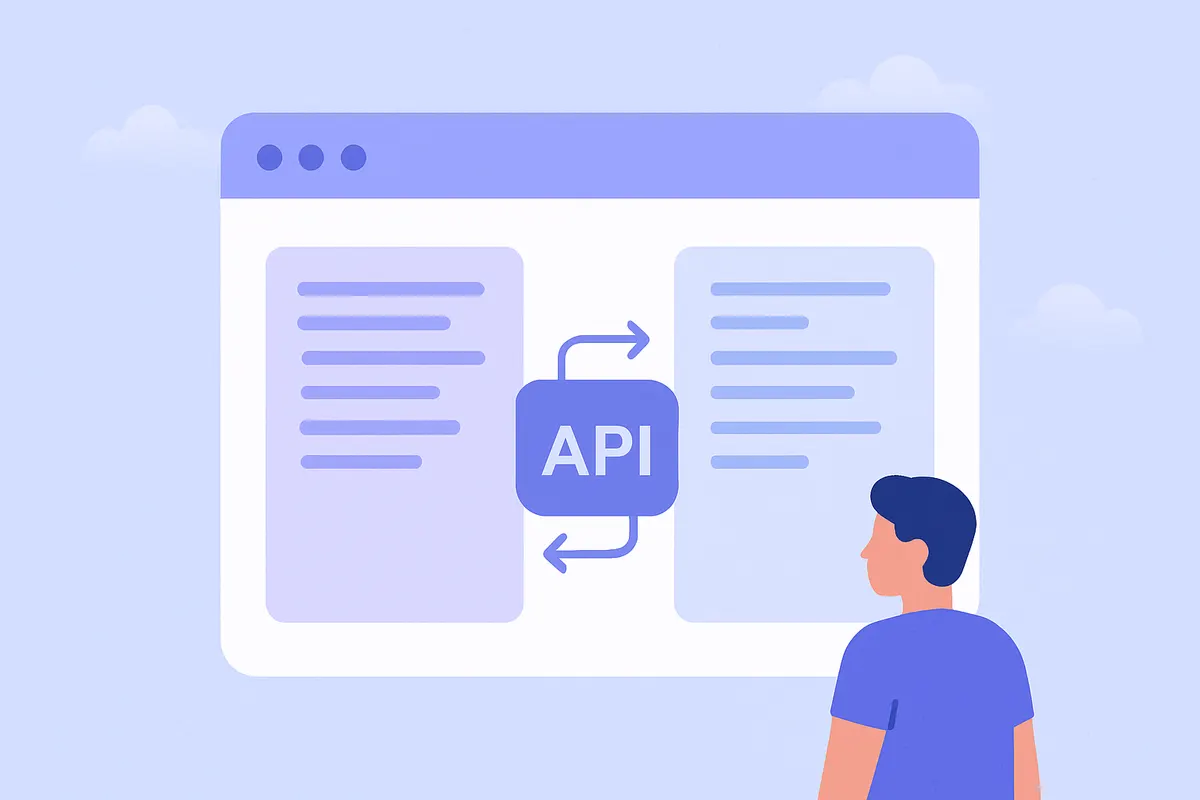 ChatGPT APIと会話インターフェースの概念的な比較イメージ