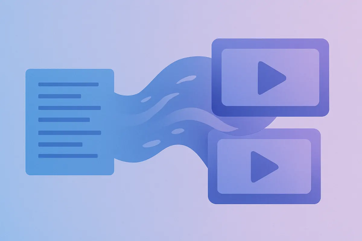 テキストプロンプトが動画フレームに変換されるSoraの生成コンセプトイメージ