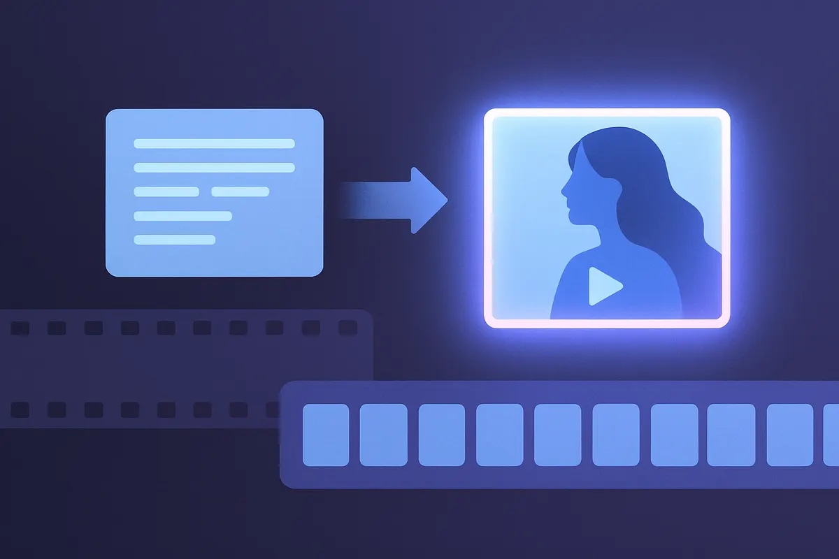 テキストプロンプトから動画フレームが生成されるイメージ