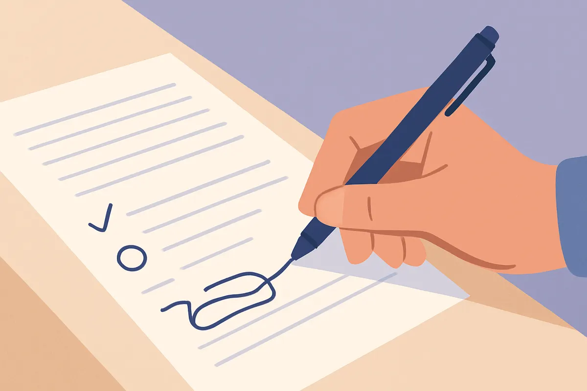 経営者の思考を素材化するプロセスのイメージ:注釈付き文書と手書きメモ