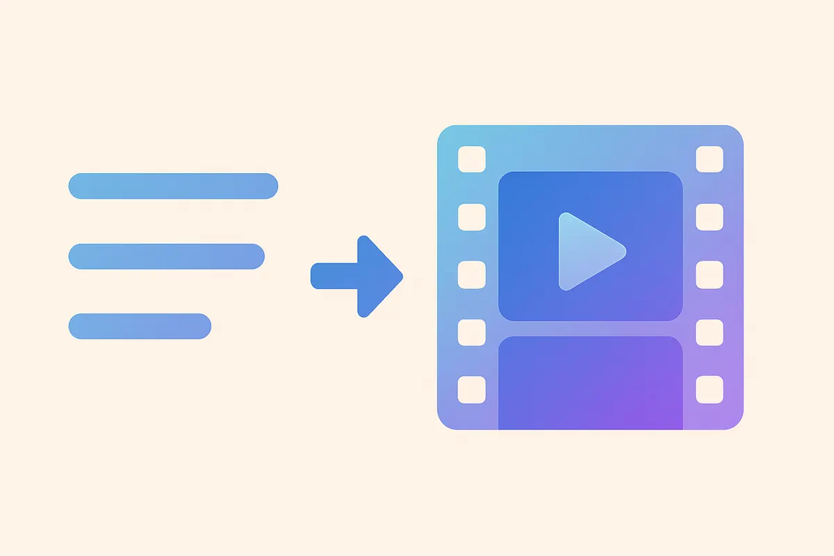 テキストから動画が生成されるAI技術のイメージ