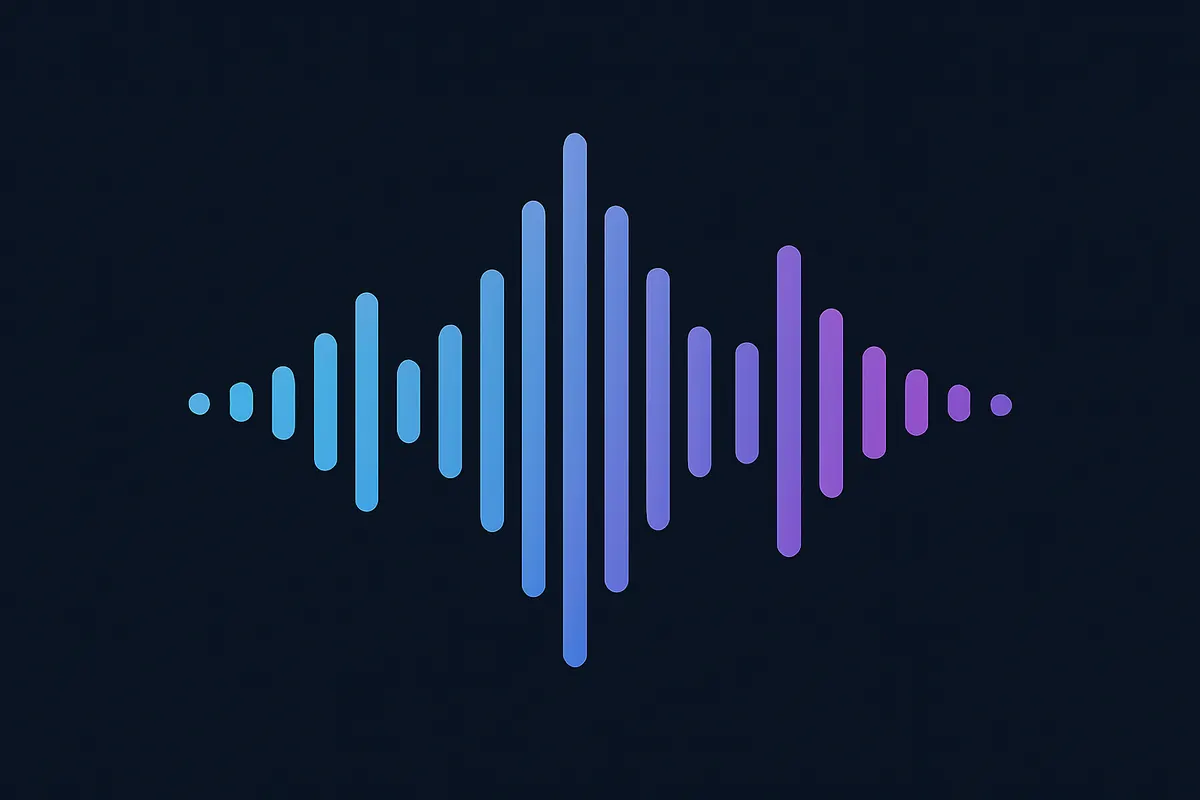 VOICEVOXが生成する日本語音声を象徴する音波の可視化イメージ