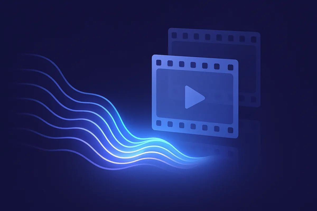 テキストから動画が生成されるイメージ。Runwayはプロンプトを入力するだけで短編動画を出力できる