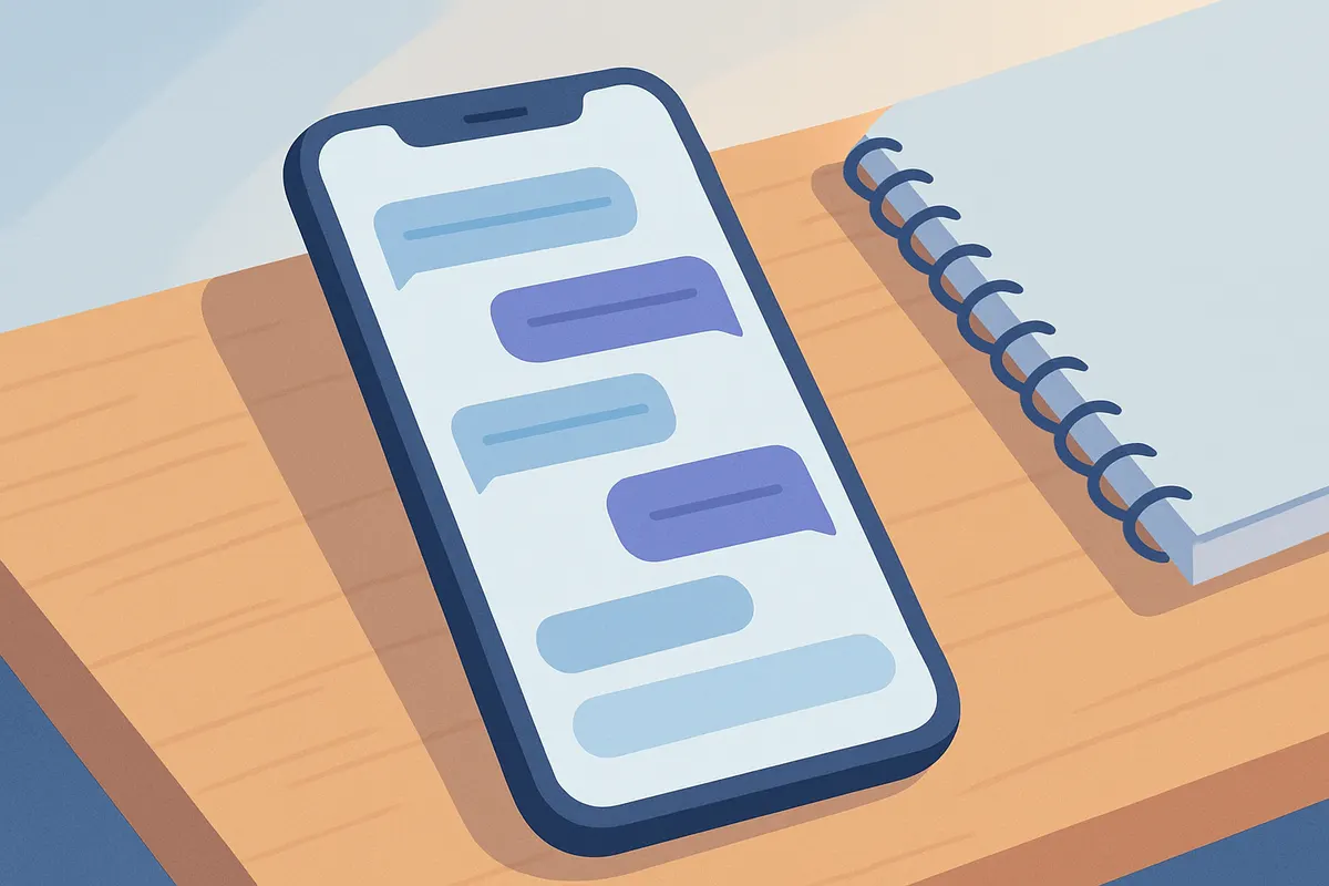 スマートフォン上でリアルタイムにテキスト生成が行われるオンデバイスAIのイメージ