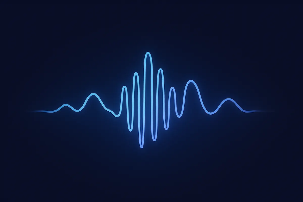音声合成をイメージした抽象的な音波の可視化