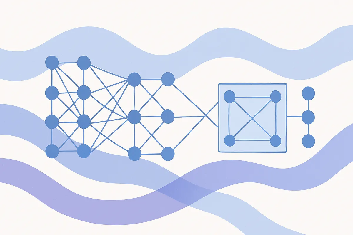 Gemmaが採用する注意機構（Attention）の概念的なイメージ