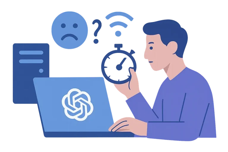 ChatGPTが重い・遅いときの30秒切り分け｜サーバー側か自分の環境かを即判定して直す