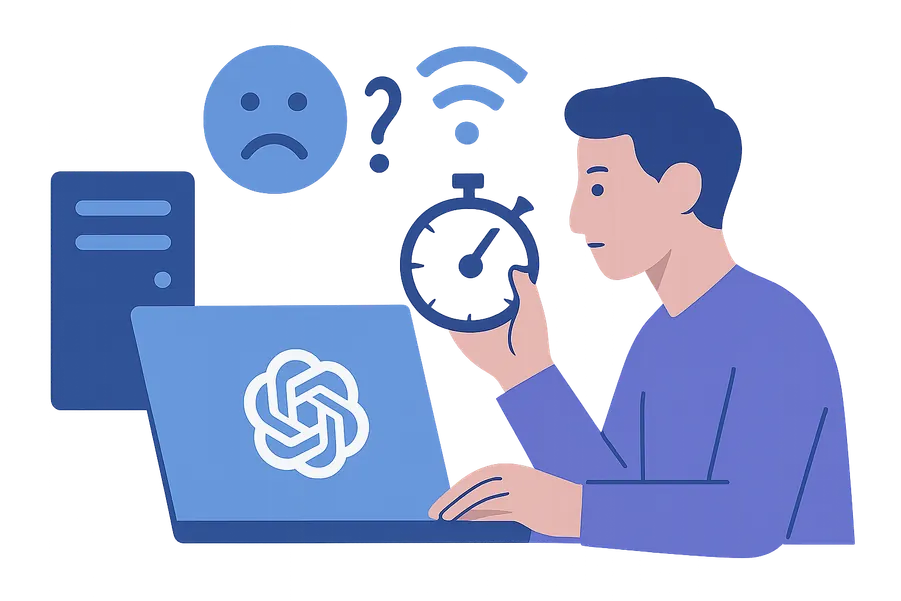 ChatGPTが重い・遅いときの30秒切り分け｜サーバー側か自分の環境かを即判定して直す